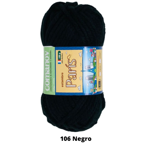 Estambre Paris 150 Gr Negro