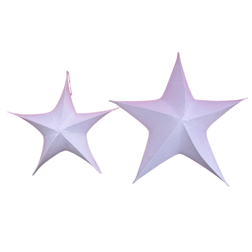 Estrella Armable Terciopelo Blanco 65cm/80cm