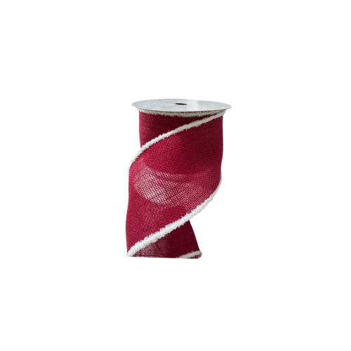 Liston Tejido 10 CM X 9 Mts Rojo Borde Blanco
