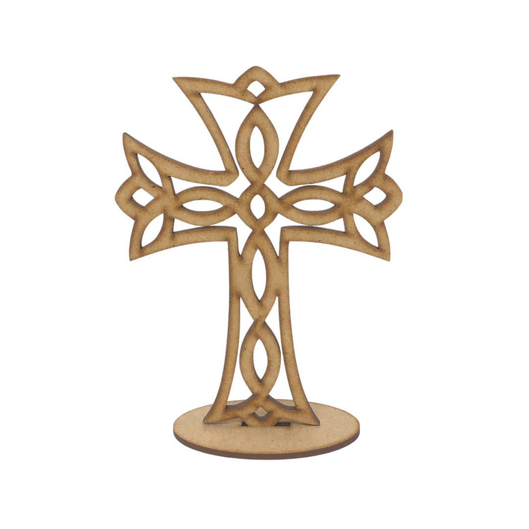 Cruces de madera laser, diferentes estilos de 13 cm