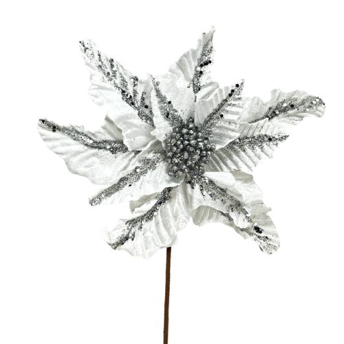 (FLX00770W) Nochebuena terciopelo 28 x 40 cm