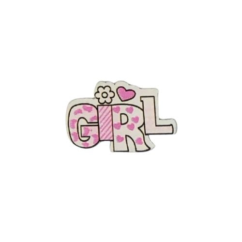 (25220) Figura de madera girl rosa 3.5 cm c/12 pz