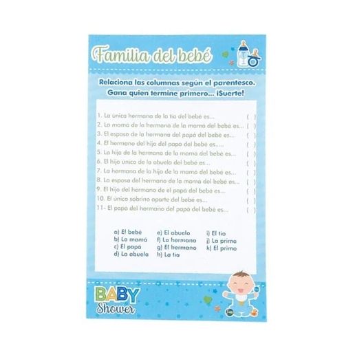(7517) Juego Baby niño familia c/10