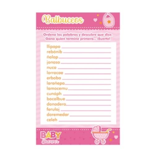 (7577) Juego Baby niña balbuceo c/10