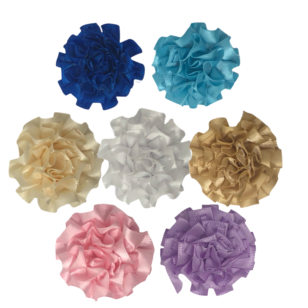 (25520) Aplicacion flor satin 5.5 cm