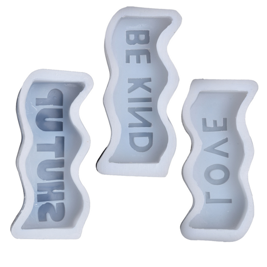 (25712) Molde de silicon palabras, 15 x 5.5 cm