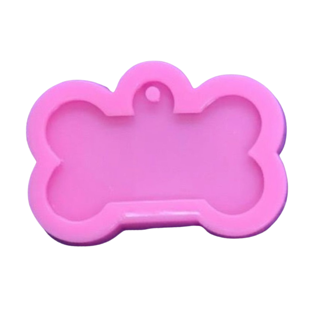 (25809) Molde de Silicón placa de perro, 6 x 4 cm