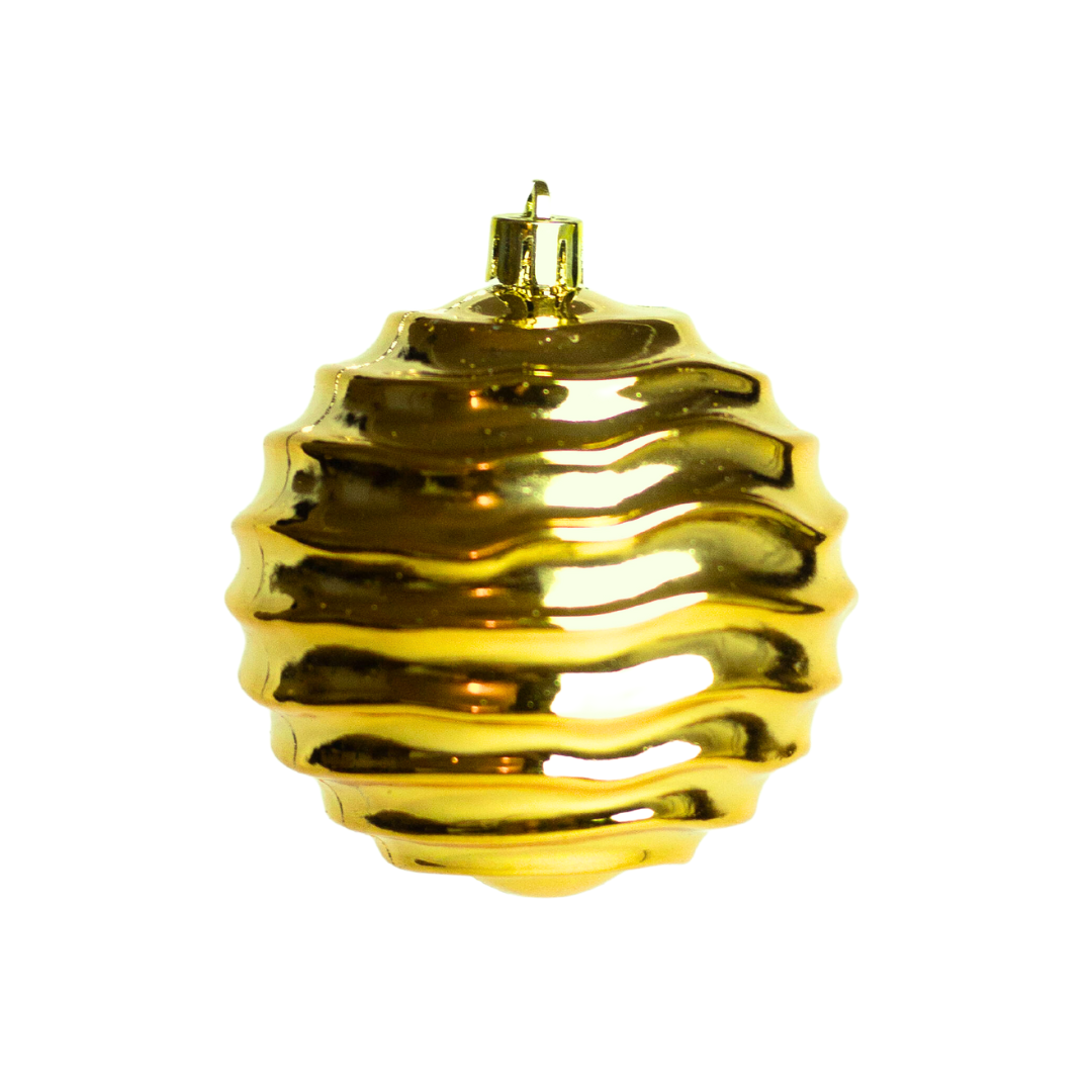 (Bhk01004G) Paq. De Esferas navideñas De 8Cm C/9Pcs, Dorado