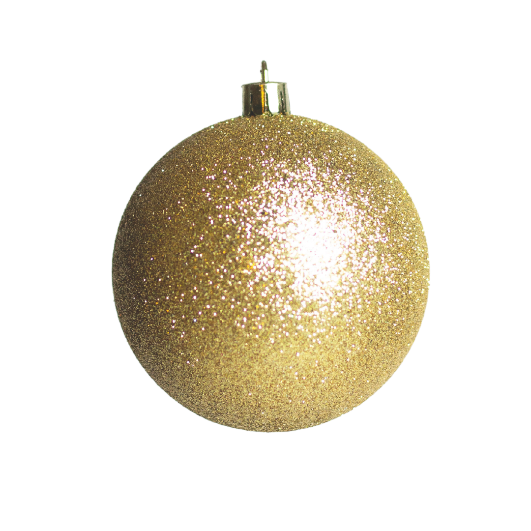 (Bhk01004G) Paq. De Esferas navideñas De 8Cm C/9Pcs, Dorado