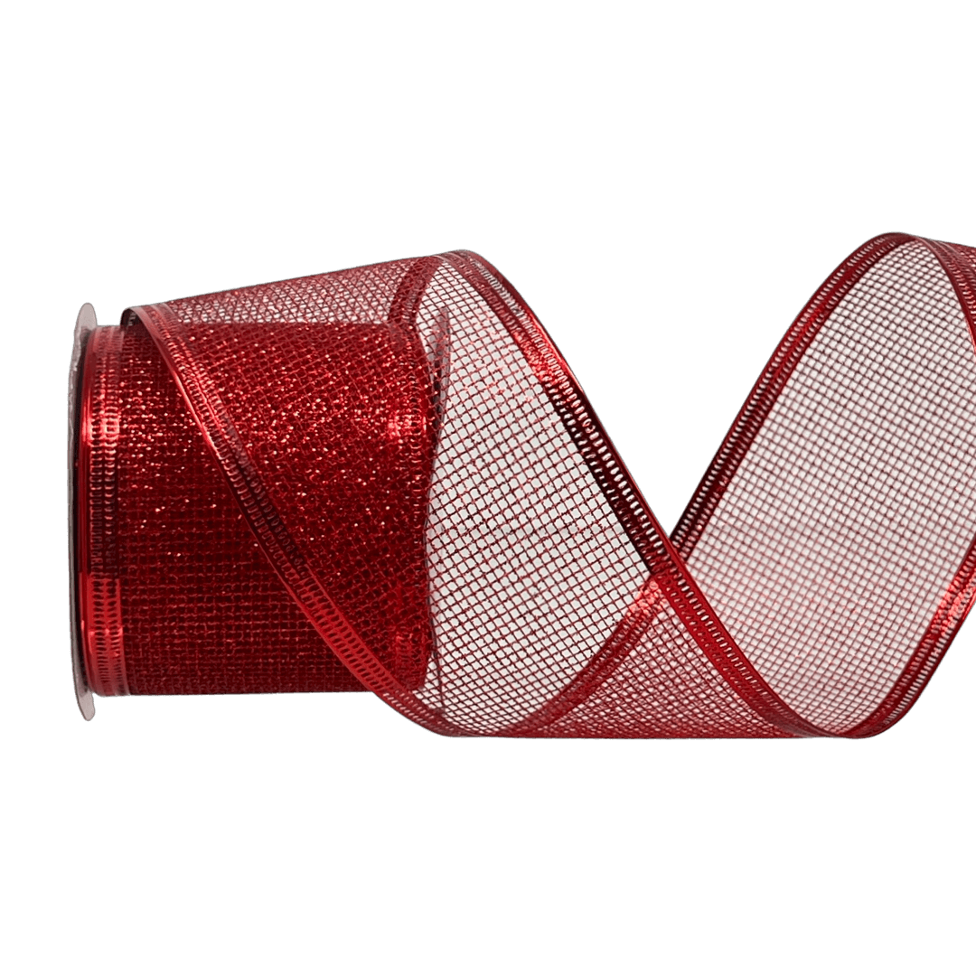 (27287) Liston metalico 6CM 9M ROJO