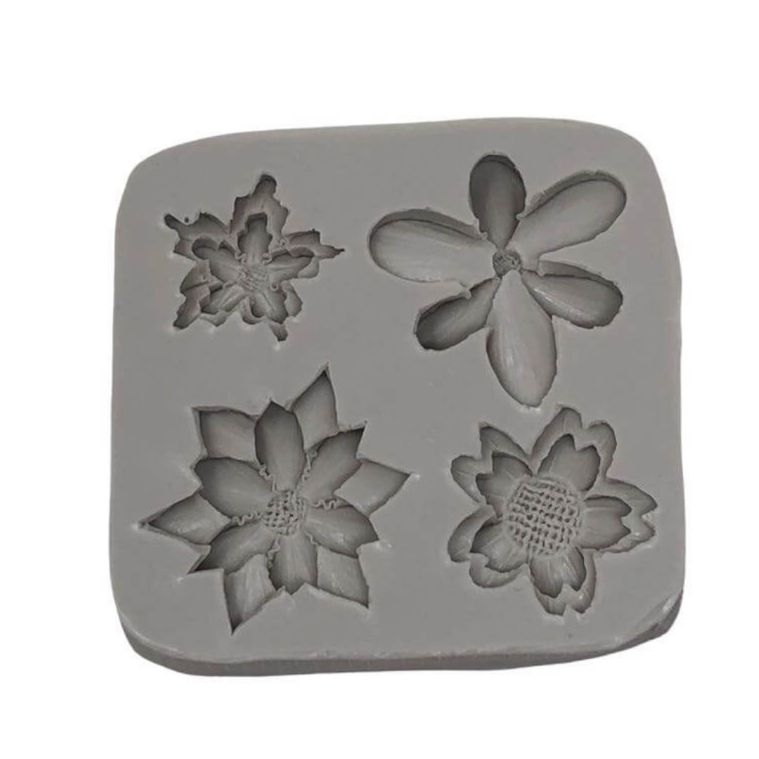 (28852) Molde de silicon flores 11 x 10 cm