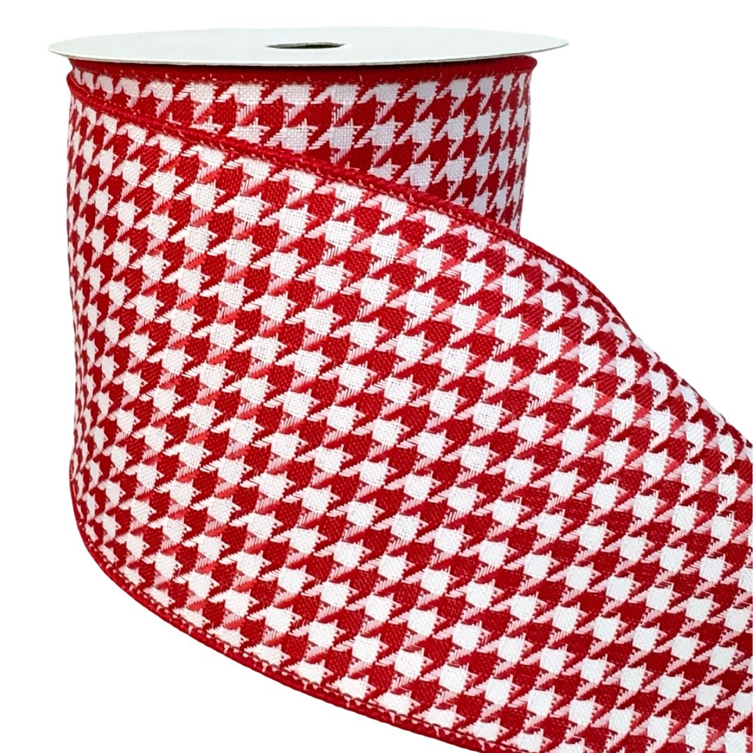 (29895) Liston Diagonal Rojo con Blanco 10 CM X 9 M
