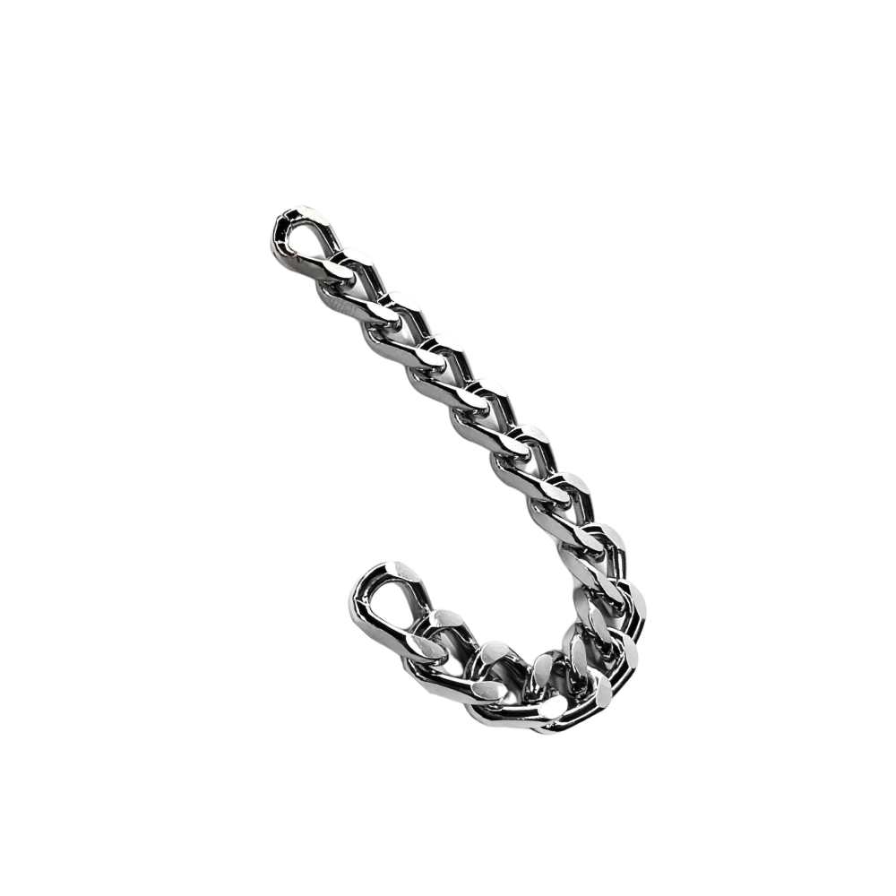 (3209) Cadena Aluminio 10MM de 1 Metro Dorado o Plata
