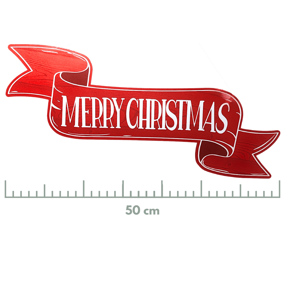 LETRERO MERRY CHRISMAS 22X50CM