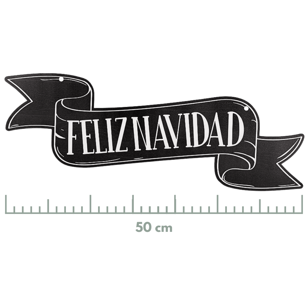 LETRERO FELIZ NAVIDAD 22X50CM