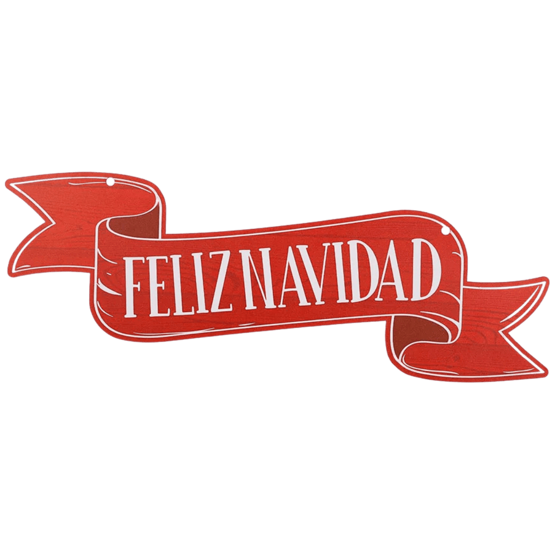 LETRERO FELIZ NAVIDAD 22X50CM