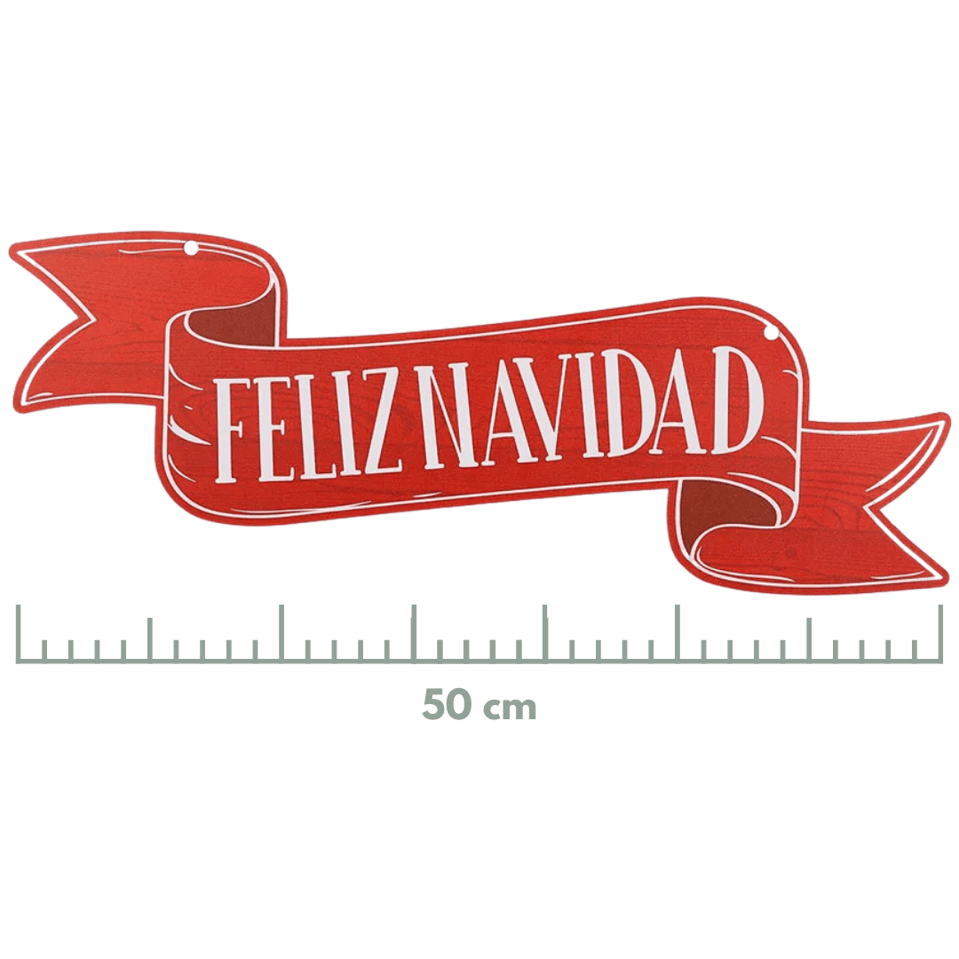 LETRERO FELIZ NAVIDAD 22X50CM