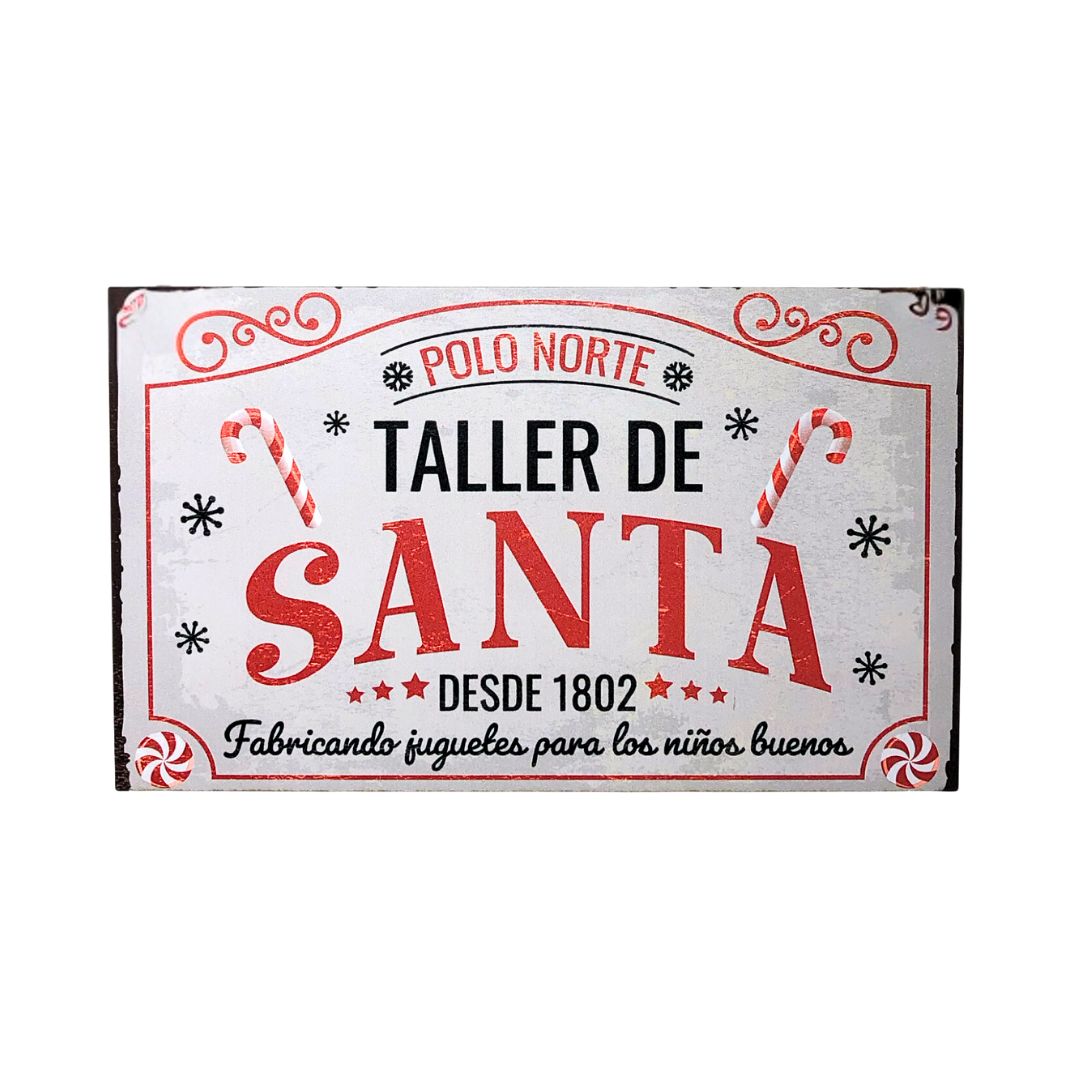 (378) Tablita navidad santa 12 x 20 cm