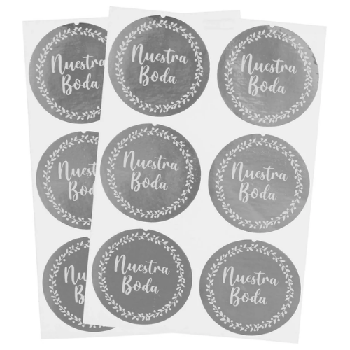 (6521) Sticker nuestra boda met 4.4 CM