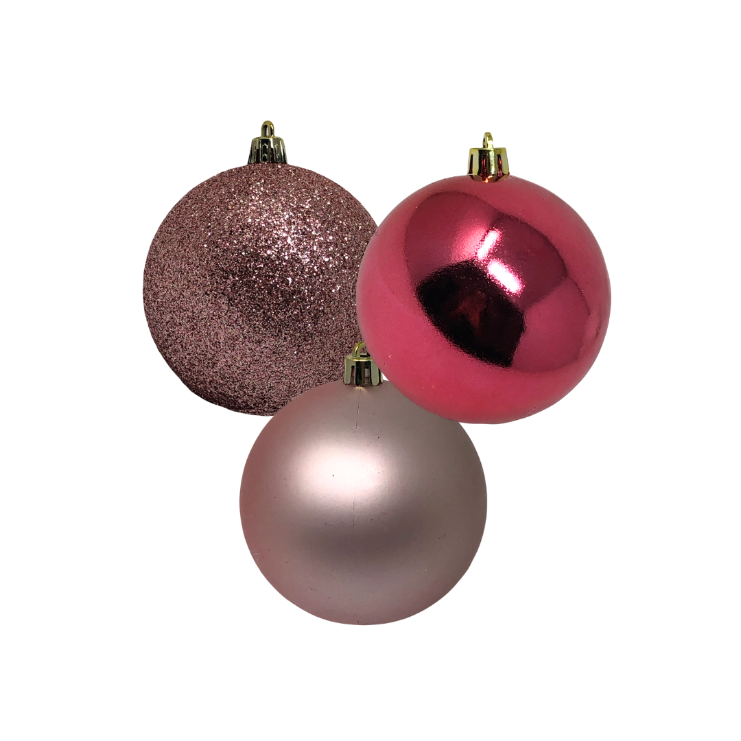 (BHK01018RSEG) Esfera de 8 cm c/40 pz rosa