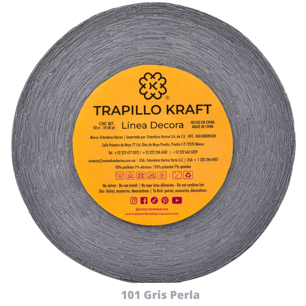 Trapillo Kraft 180 Gr Aprox C-101 Gris Perla