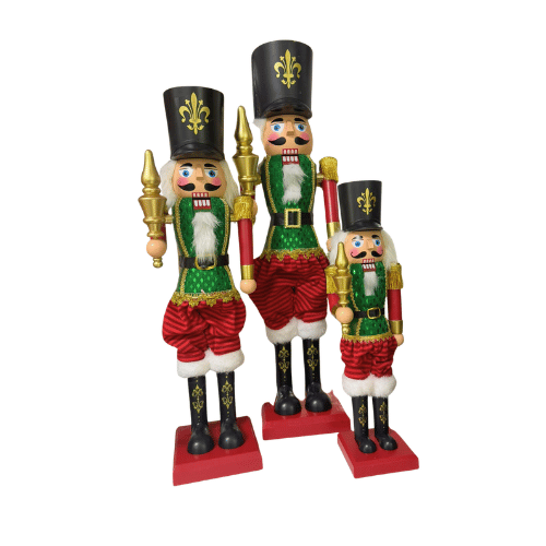Cascanueces decorativos Rojo Con Verde 40cm/50cm/60cm