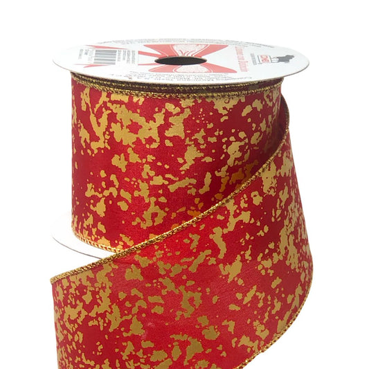 (9018) Liston navideño splash foil oro