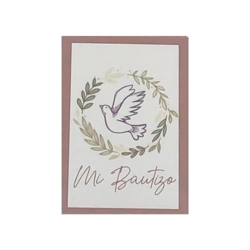 (9920) Tarjeta sticker vertical 3.5X5.5 C/10 Espiritu santo