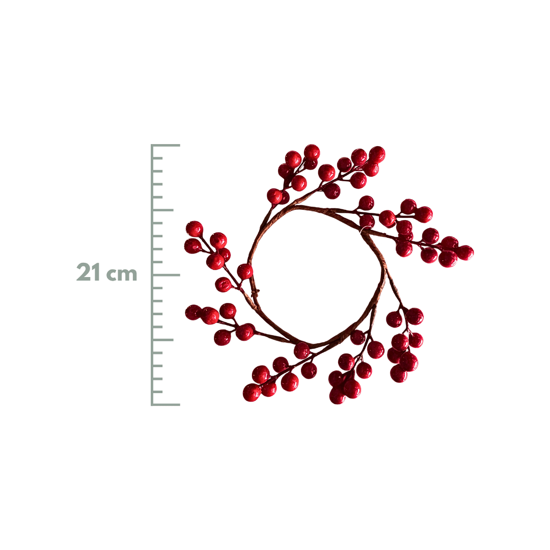 CORONA BERRIES 21CM ROJO