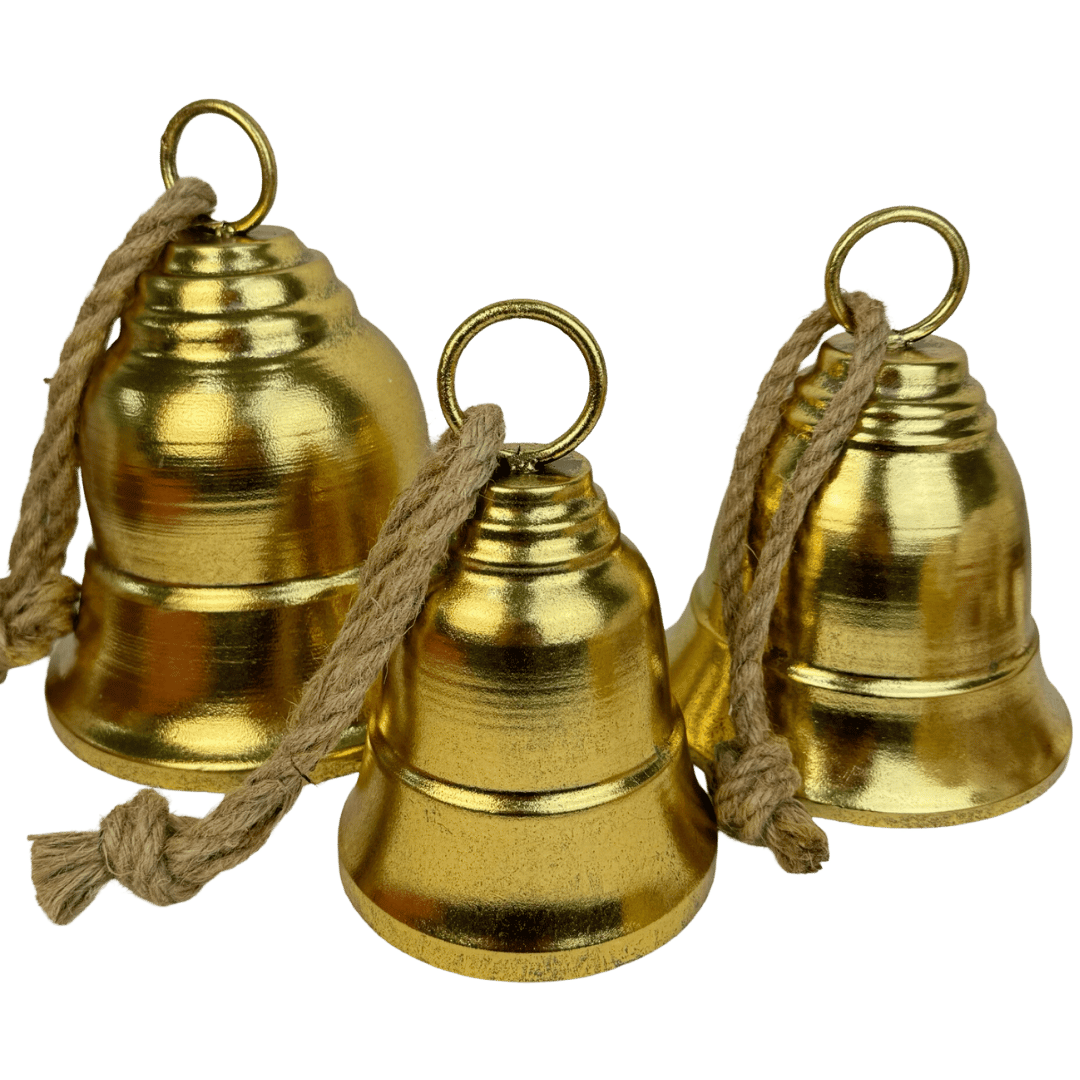 (BFF0009G) Set campana metalica c/3 oro