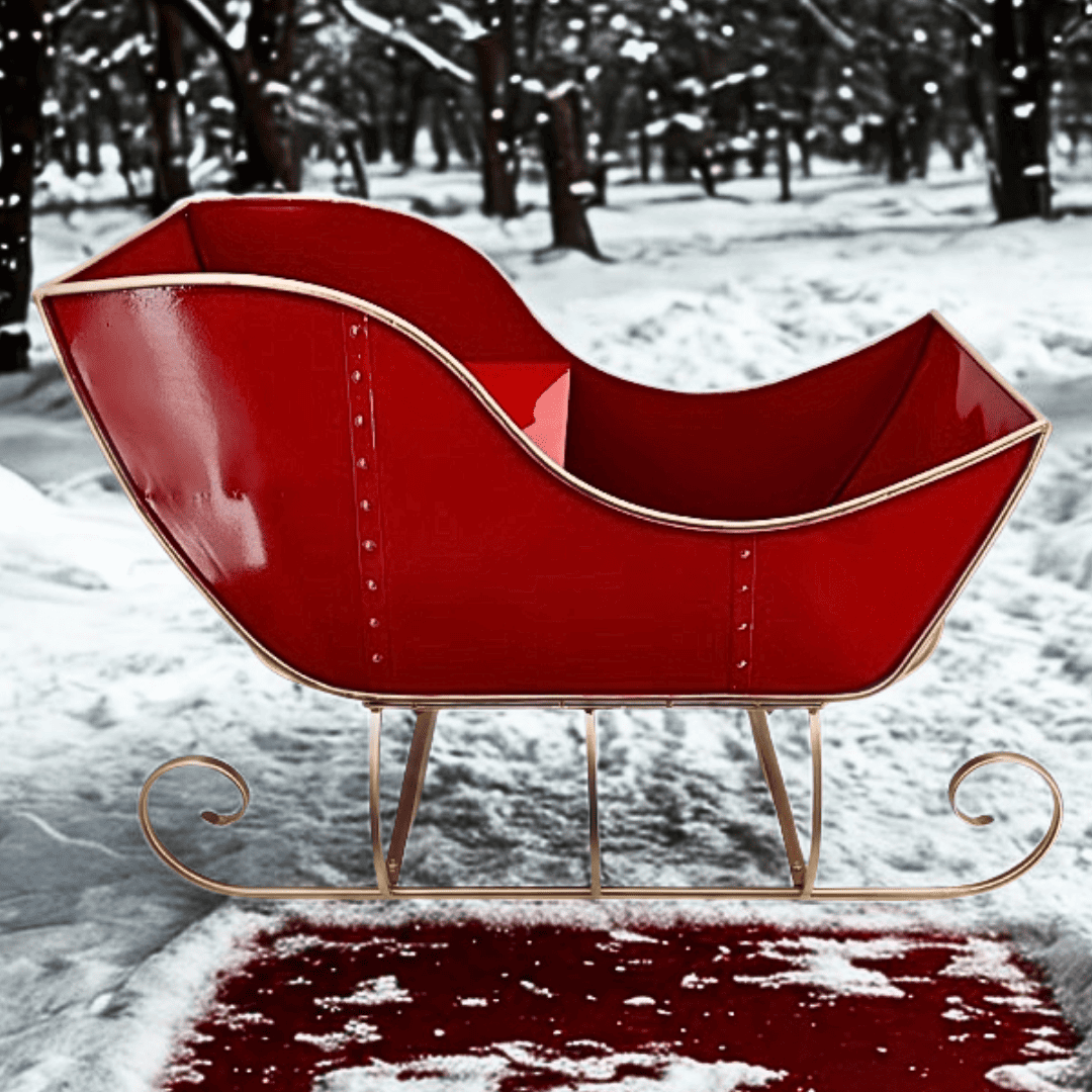 (BFF0013R)TRINEO METALICO 90X40CM ROJO