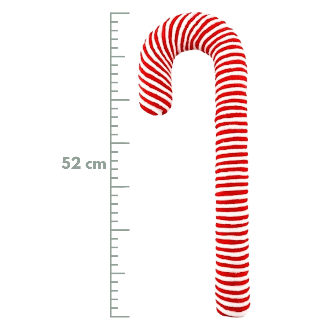 (BG01105RW) BASTON CANDY CANE 52X19CM ROJO/BLANCO