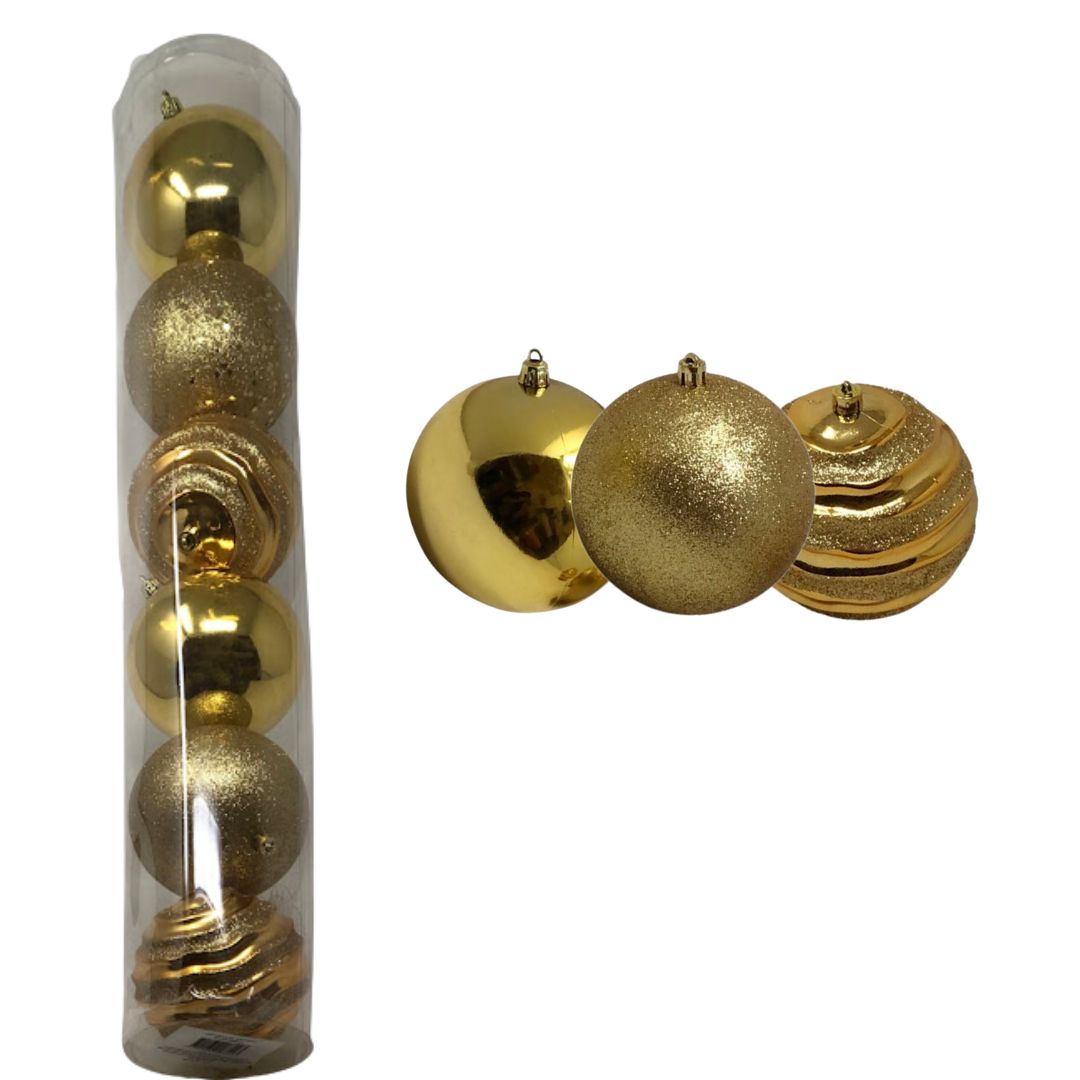 (BHK01008GG) Esfera DE 10CM C/6PZ Dorado