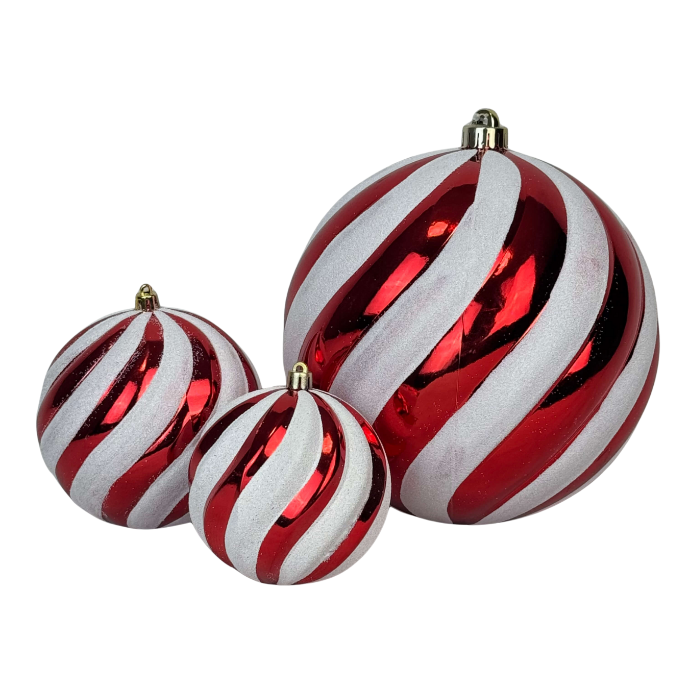 (BHK01247RW) Esfera 20 CM Rojo/Blanco