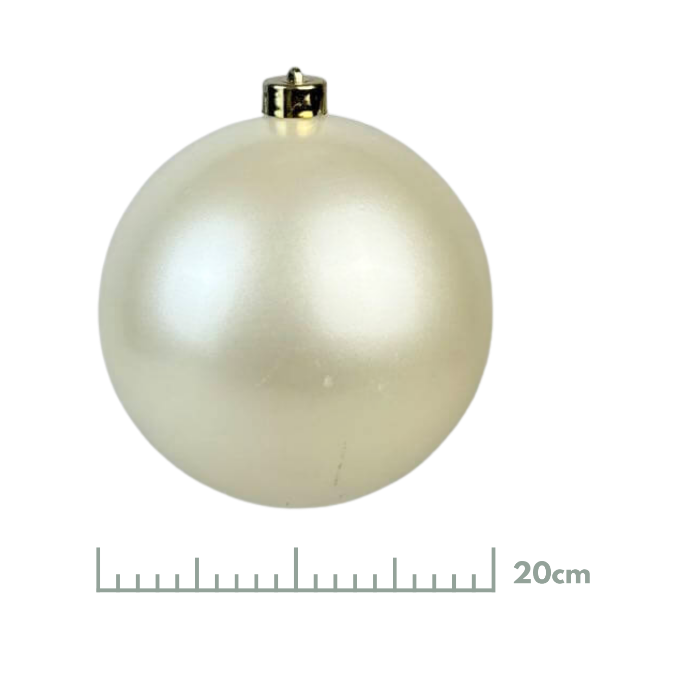 Esfera perlada crema, medidas 15 cm/20 cm