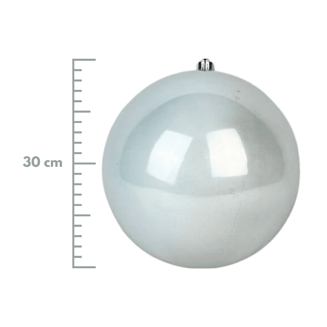 Esfera perlada plata 25 cm/30 cm