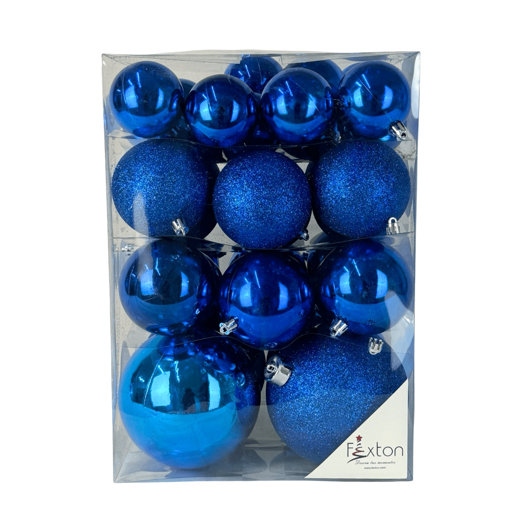 (Bhk01114b) Esferas 38 pz mix azul