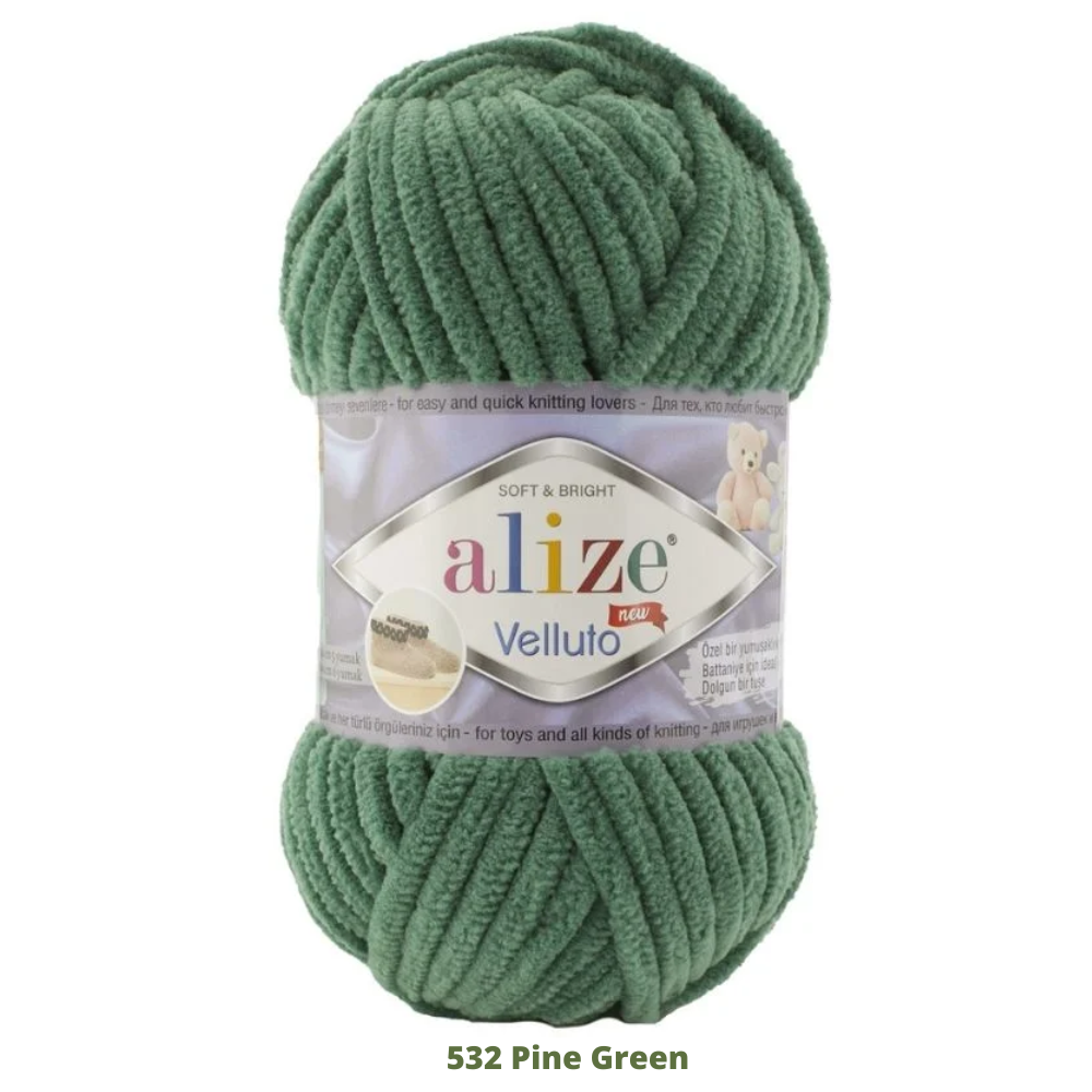 Velluto 100 Gr C-532 Pine Green