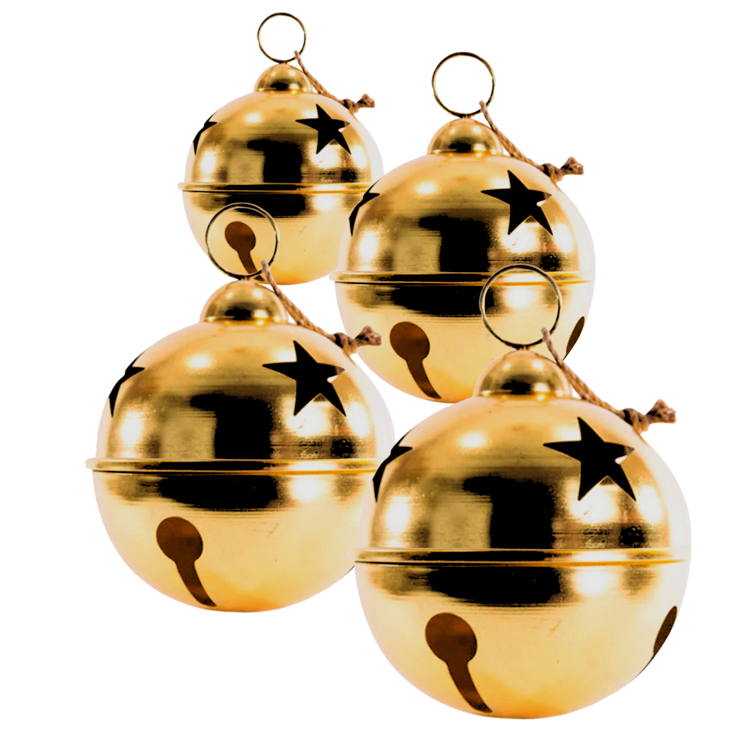 Cascabel Metálico navideño desarmable oro (varias medidas