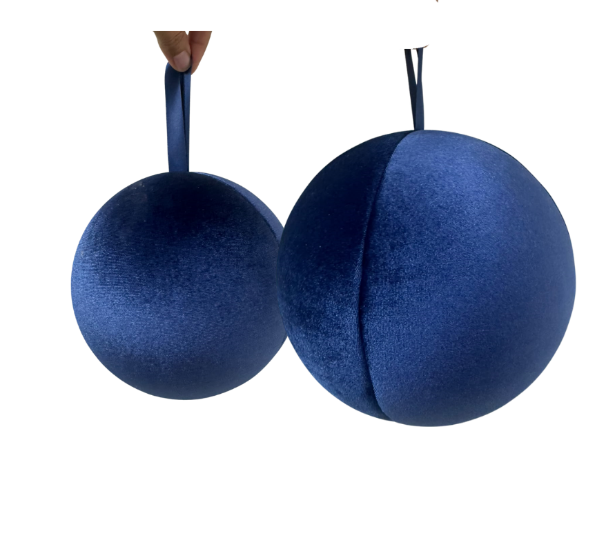 Esfera Terciopelo 17.5 y 25 Cm Azul Marino