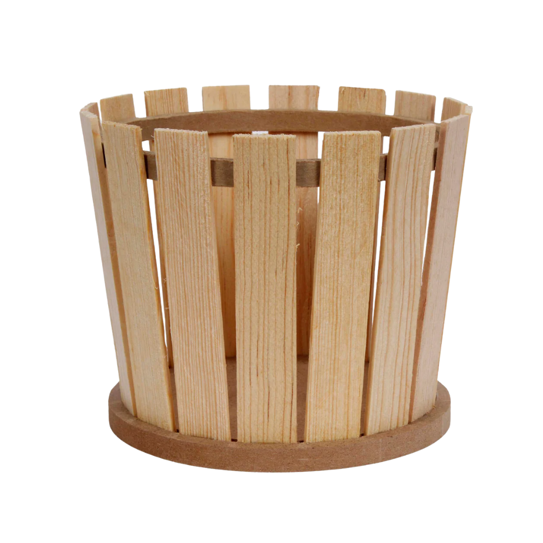 Cesta de madera 12.5 x 15 cm