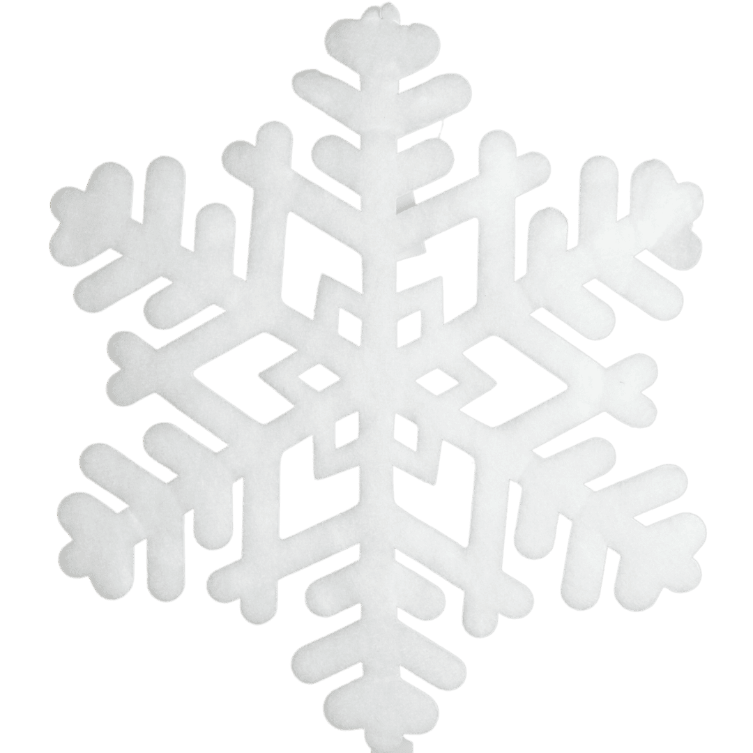 (COL1101BL) COLGANTE COPO DE NIEVE 36 CM BLANCO