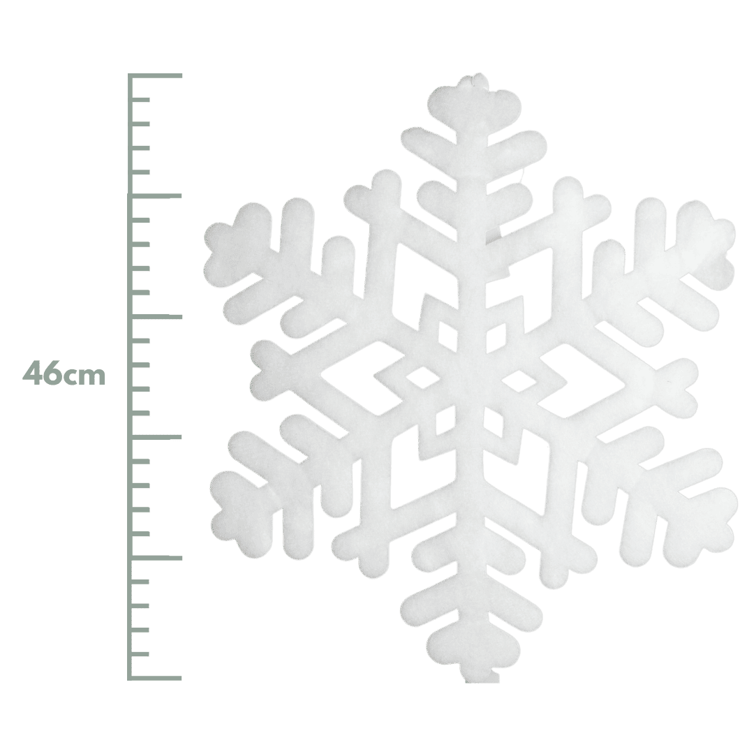 (COL1101BL) COLGANTE COPO DE NIEVE 36 CM BLANCO