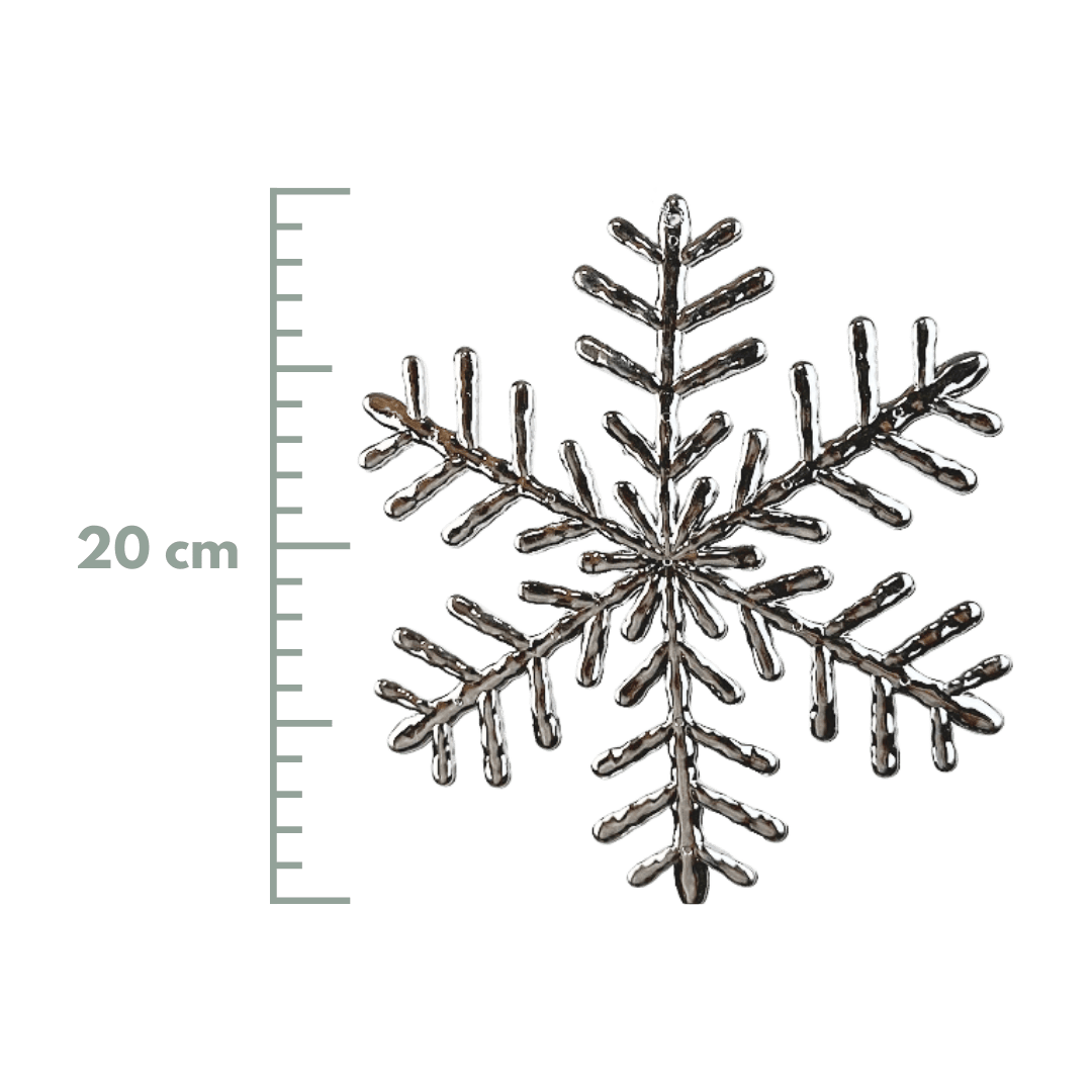 Copo de nieve 20 cm Oro/Plata