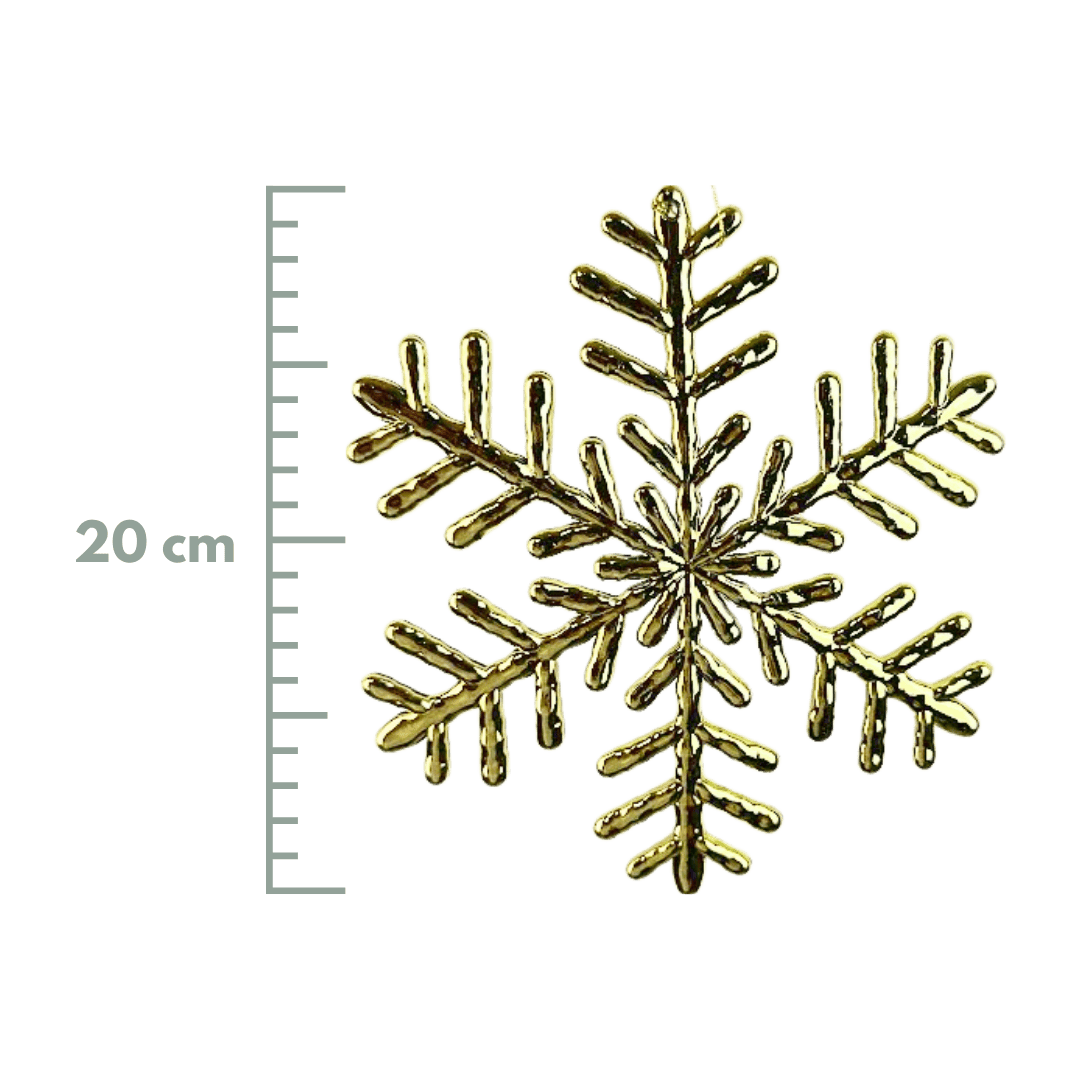 Copo de nieve 20 cm Oro/Plata