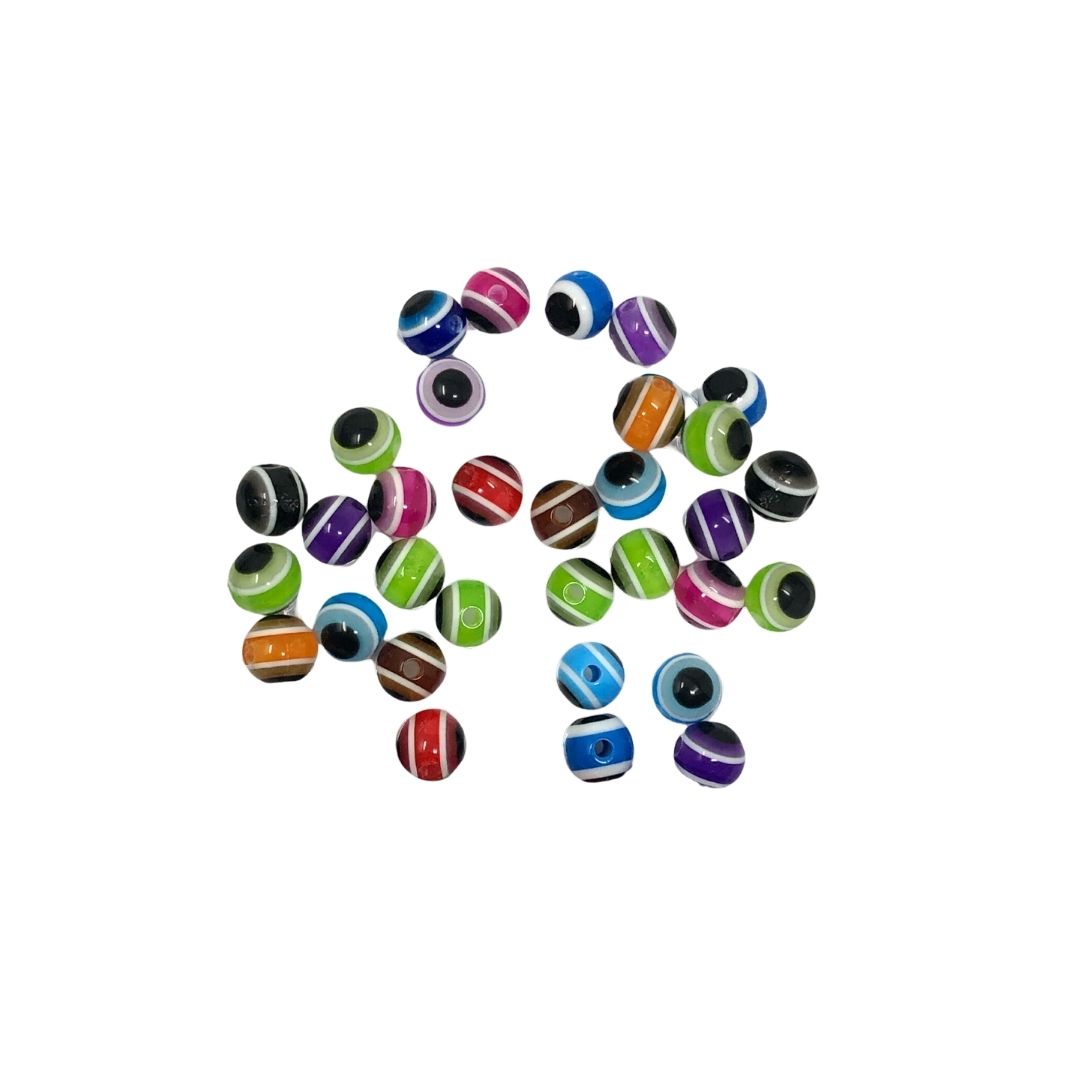 Cuenta ojo turco 6mm/8 mm 30 pz 5/10 gr