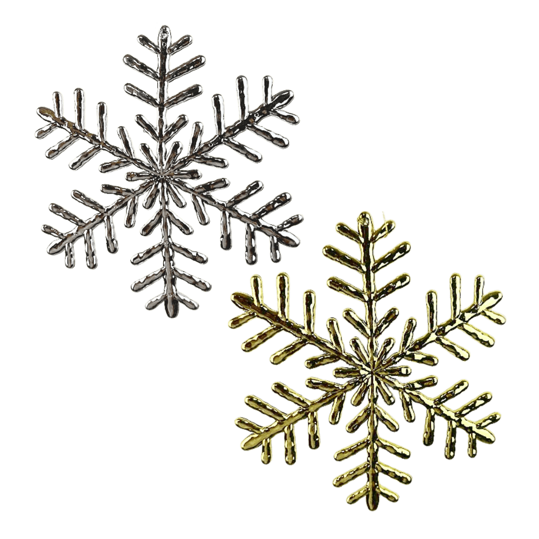 Copo de nieve 20 cm Oro/Plata