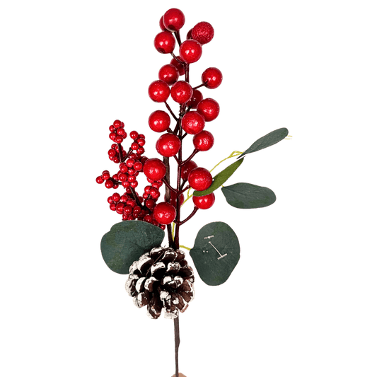 (DTI00430R) Follaje berry rojo 33 cm