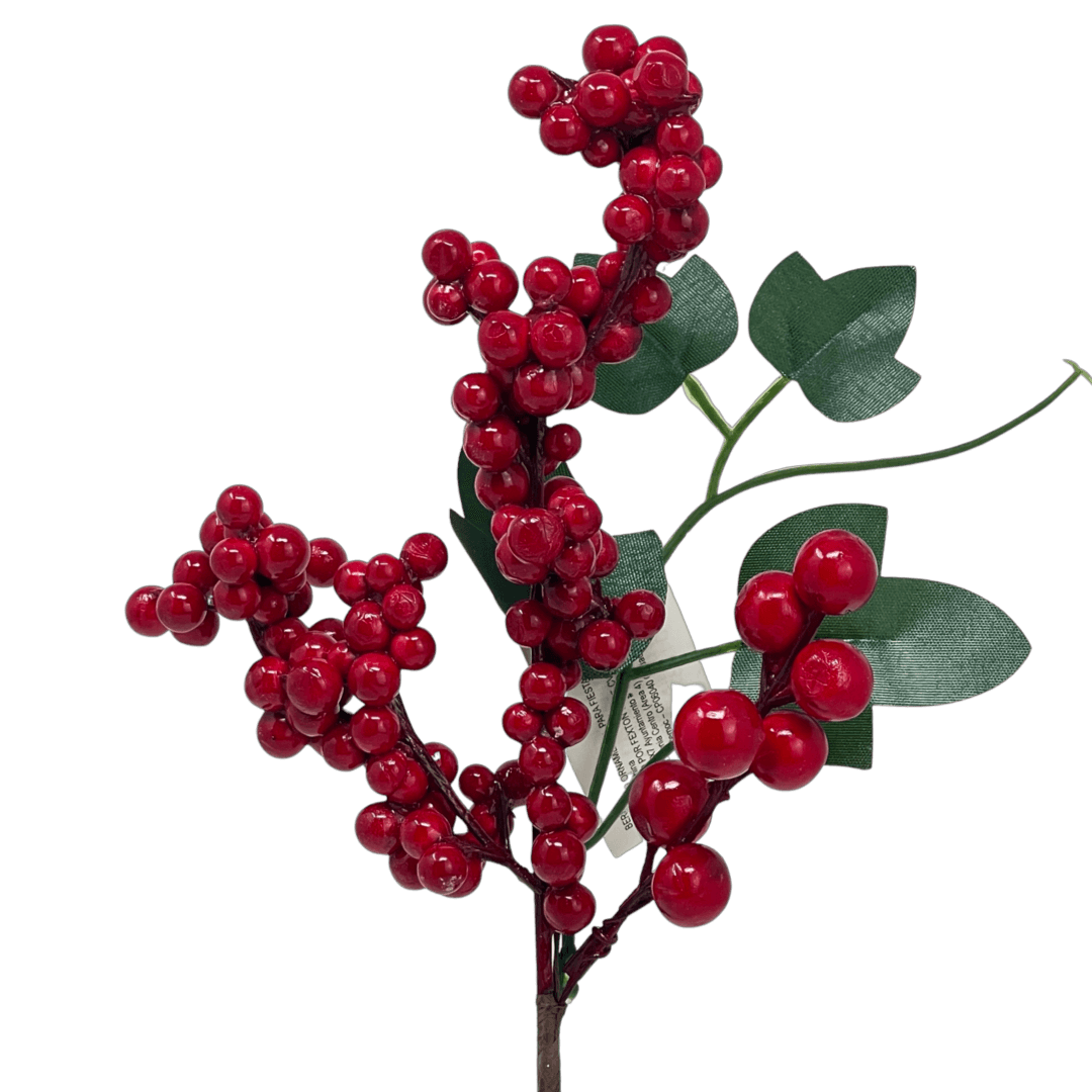 (Dti0043R) Follaje navideño De Berries 31Cm