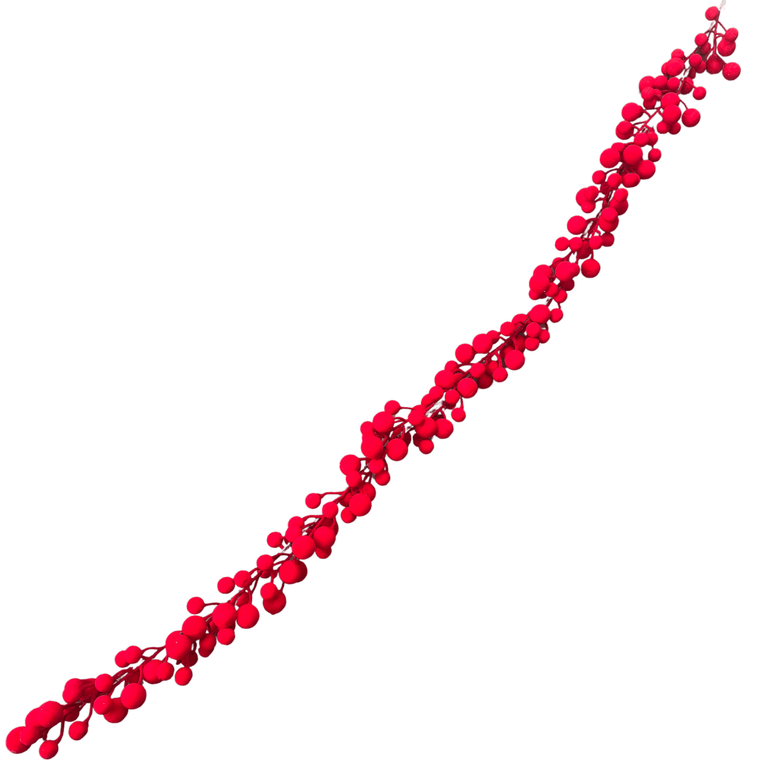 GUIA BERRIES TERCIOPELO 175 CM ROJO